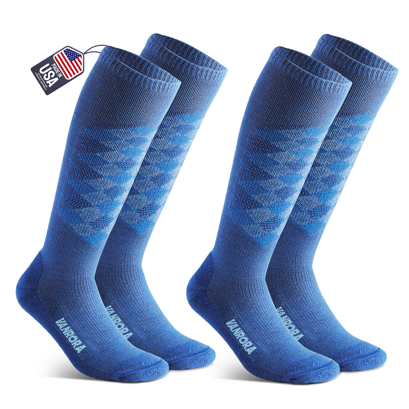 Load image into Gallery viewer, Merino Wool Adults Ski Socks Keystone 2-Pair