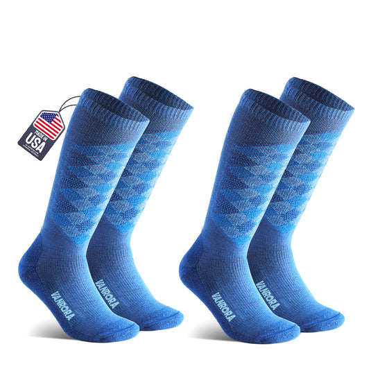 Merino Wool Kids Ski Socks Keystone 2-Pair