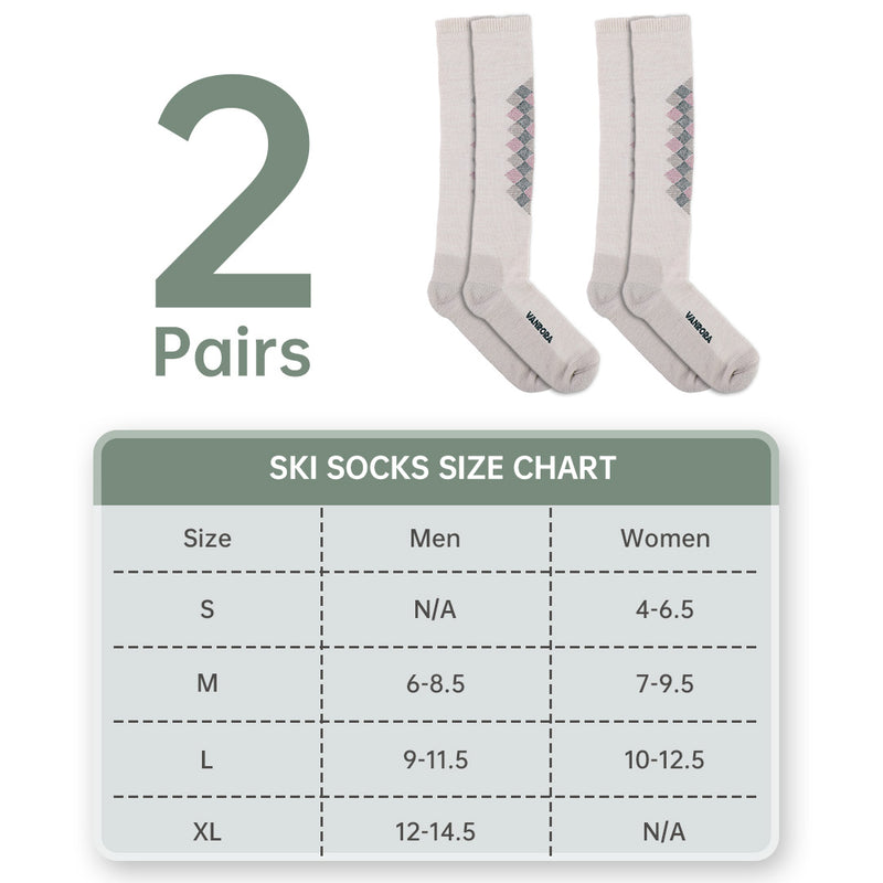 Load image into Gallery viewer, Merino Wool Adults Ski Socks Keystone 2-Pair