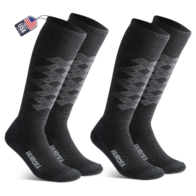 Load image into Gallery viewer, Merino Wool Adults Ski Socks Keystone 2-Pair
