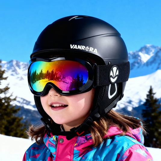 Kids Ski Helmet and Goggles Set