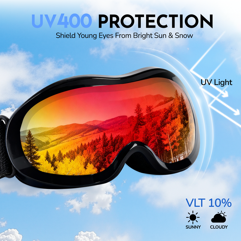 Load image into Gallery viewer, Kids Ski Goggles
